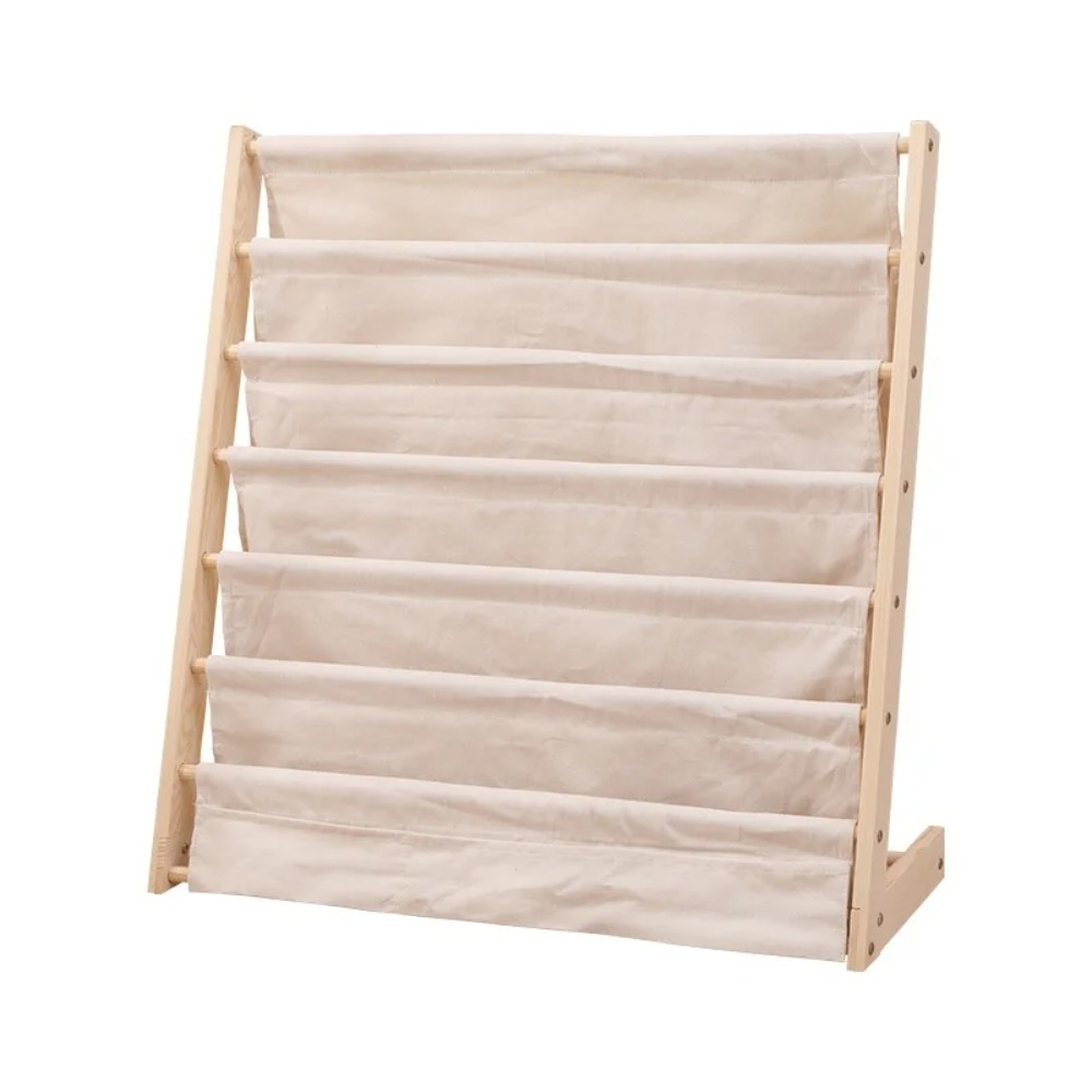 Montessori Shelf Toy - Drewniana półka na książki, wielopoziomowy regał