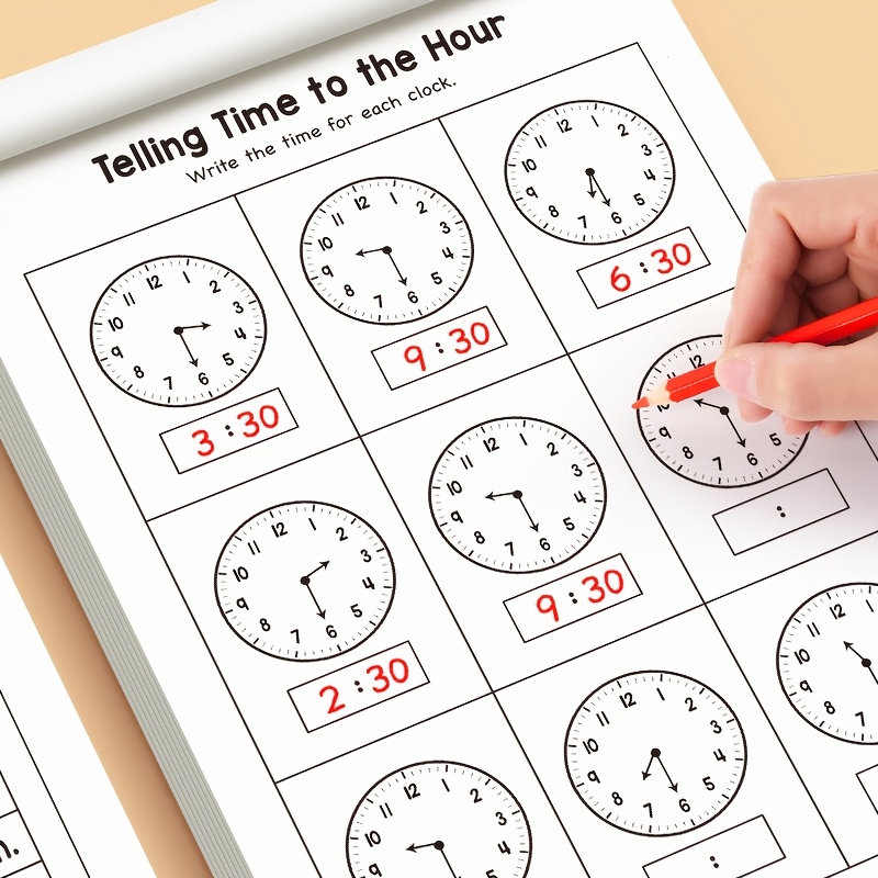 Kids Educational Workbooks - Zeszyt ćwiczeń z odczytywania godziny dla