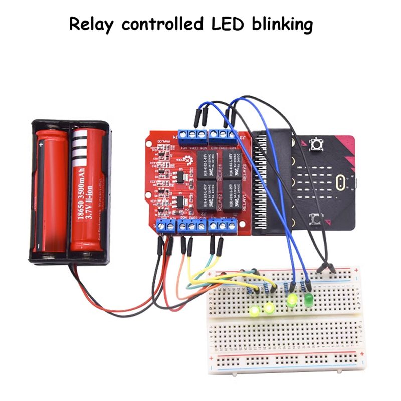 Kids Education Program - Moduł przekaźnikowy A64I Microbit 4-kanałowy, 5V,