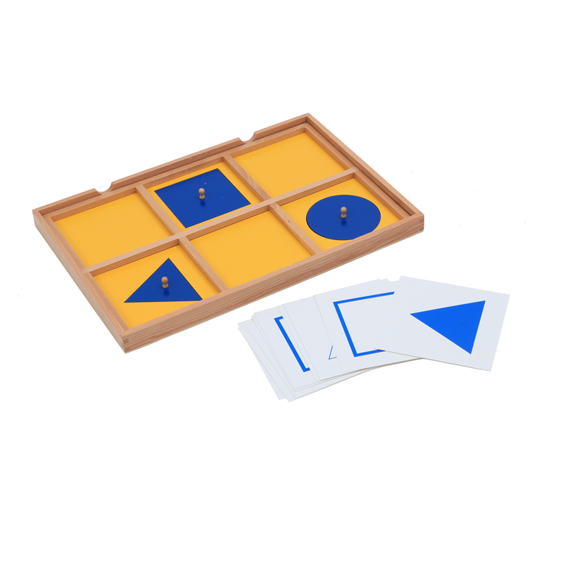 Montessori Shelf Toy - Zabawki sensoryczne Montessori geometryczna taca demonstracyjna