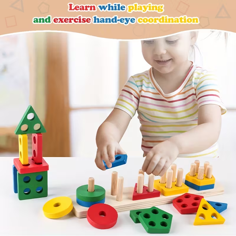 Drewniane gry Montessori zabaw – Kids Educational Game 3 recenzja i cena
