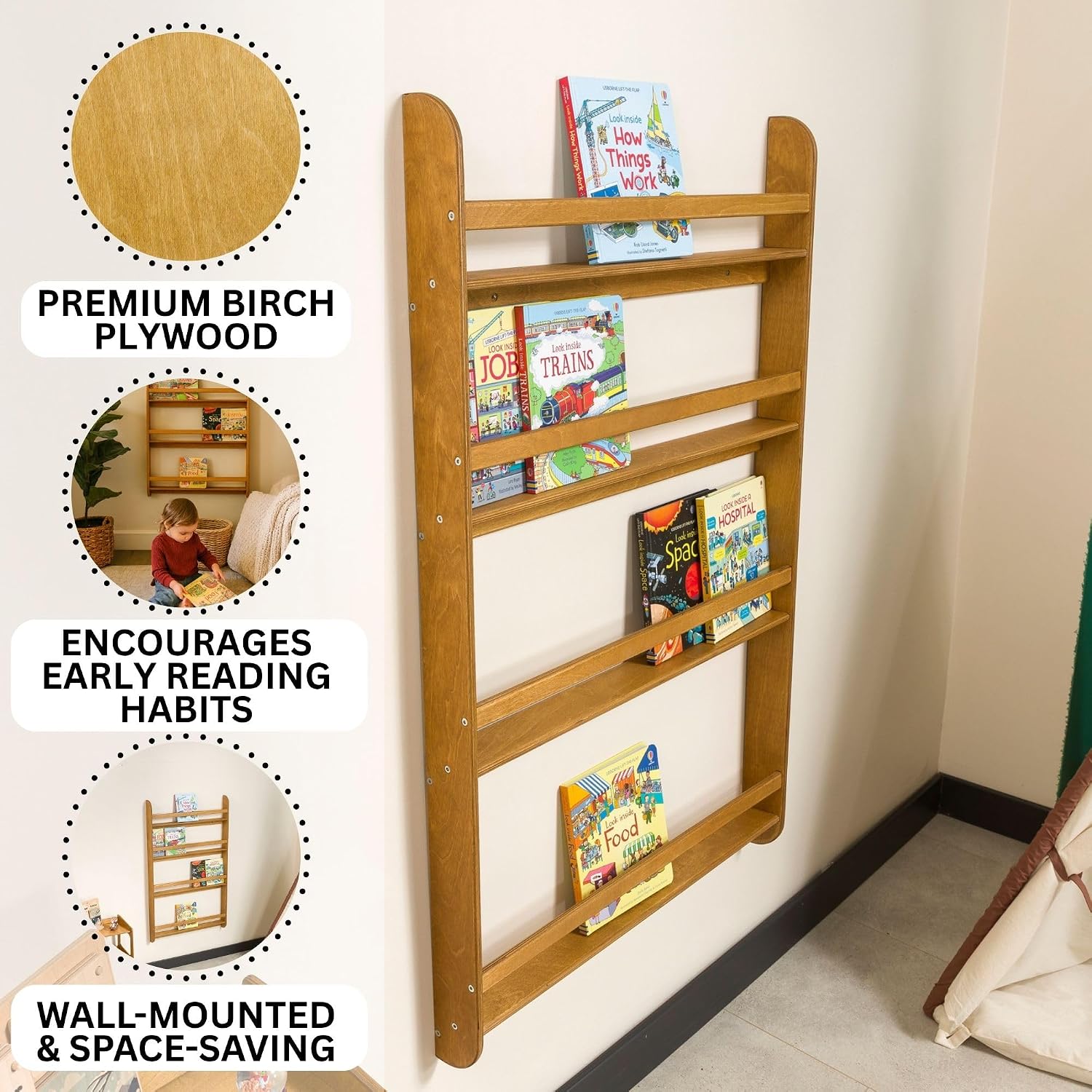 Półka ścienna Montessori, orga – Montessori Shelf Toy recenzja i cena