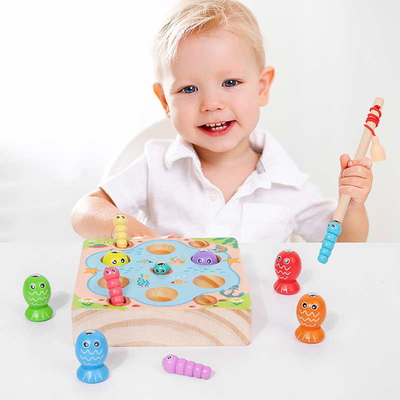 Drewniana gra w łowienie rybek – Montessori Shelf Toy recenzja i cena