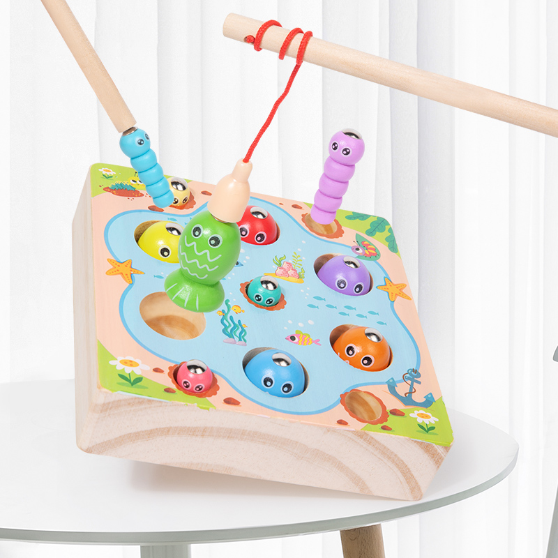 Drewniana gra w łowienie rybek – Montessori Shelf Toy recenzja i cena