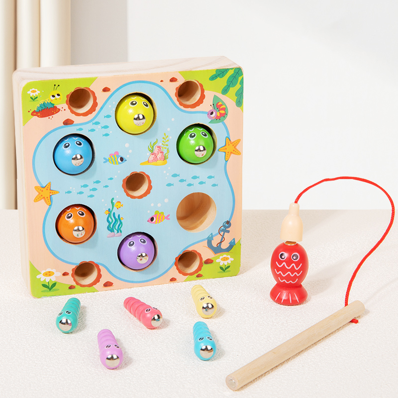 Drewniana gra w łowienie rybek – Montessori Shelf Toy recenzja i cena