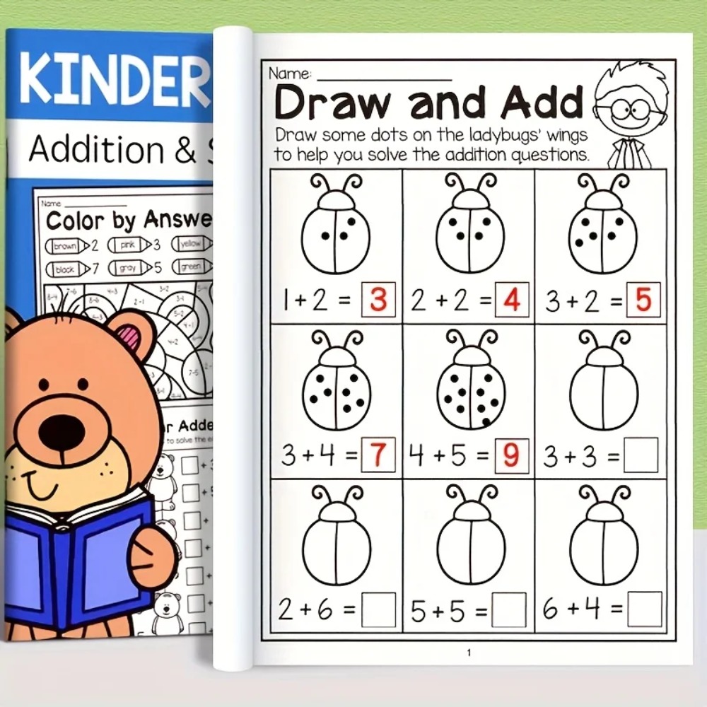Zeszyty do ćwiczeń z dodawanie – Kids Education Worksheet recenzja i cena