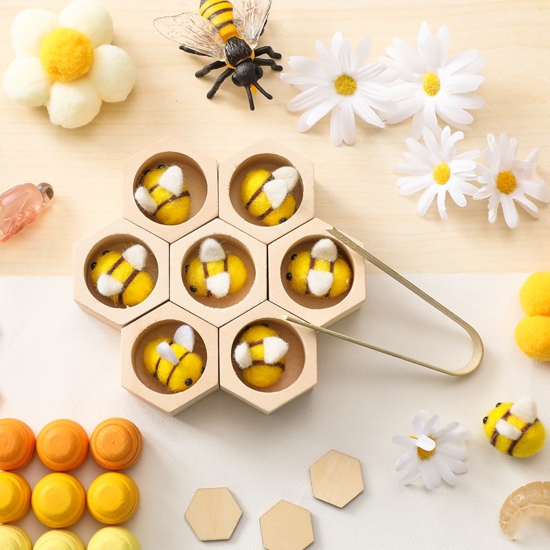 Zabawki sensoryczne pszczoły d – Montessori Shelf Toy recenzja i cena