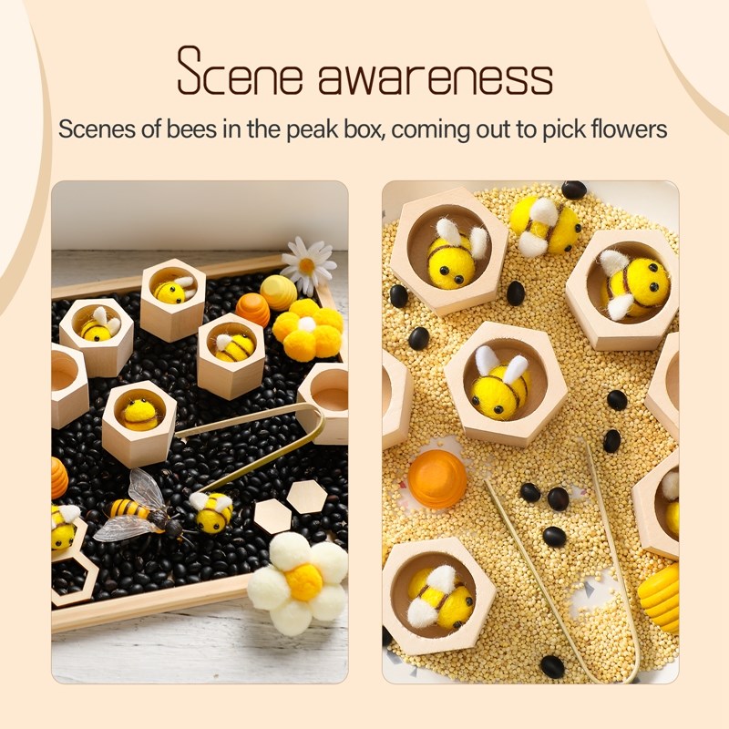 Zabawki sensoryczne pszczoły d – Montessori Shelf Toy recenzja i cena
