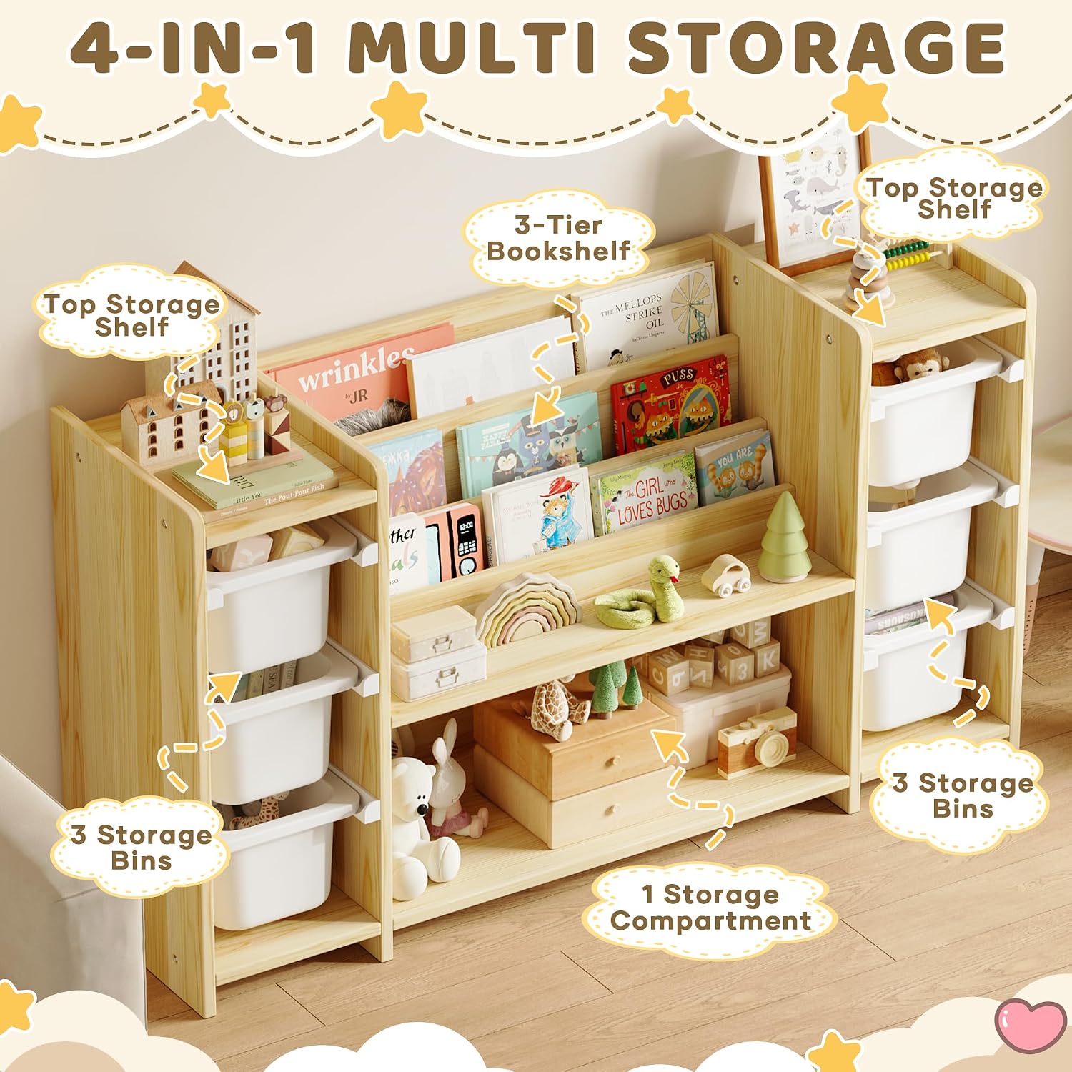 Organizer na zabawki dla dziec – Montessori Shelf Toy recenzja i cena